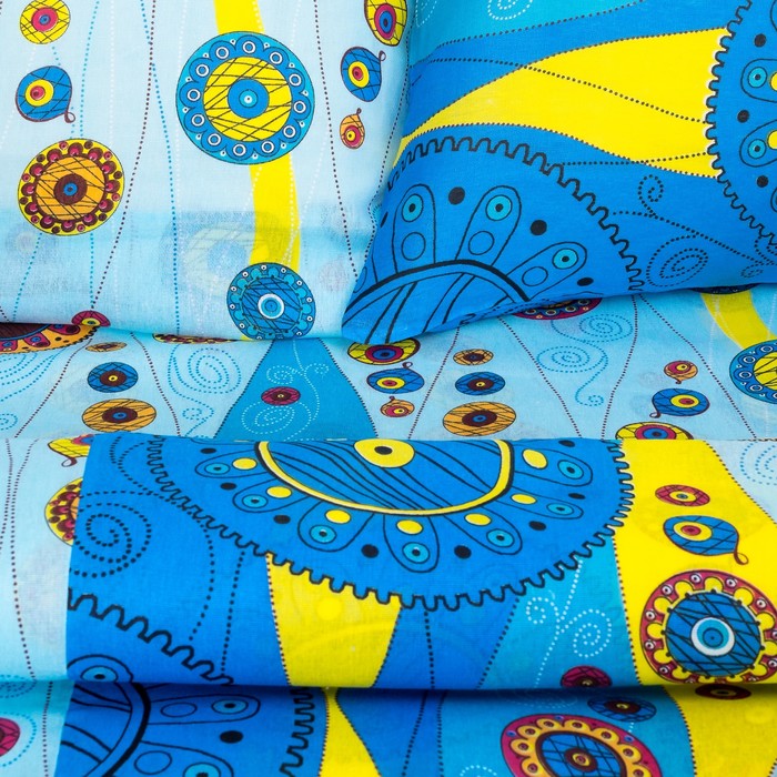 Постельное бельё 2 сп. ФЕЯ, рисунок 3802, размер 175х210 см, 175х210 см, 70х70 см-2 шт., бязь, 105 г/м²