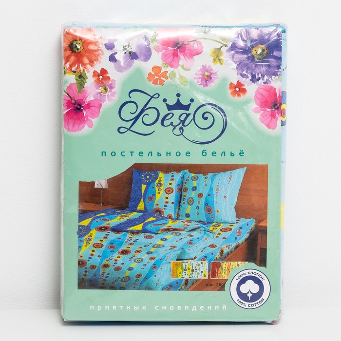 Постельное бельё 2 сп. ФЕЯ, рисунок 3802, размер 175х210 см, 175х210 см, 70х70 см-2 шт., бязь, 105 г/м²