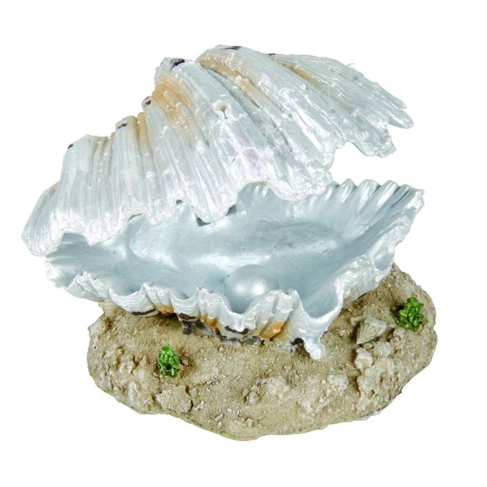 Грот Trixie "Морская раковина с жемчужиной" 9 см, пластик