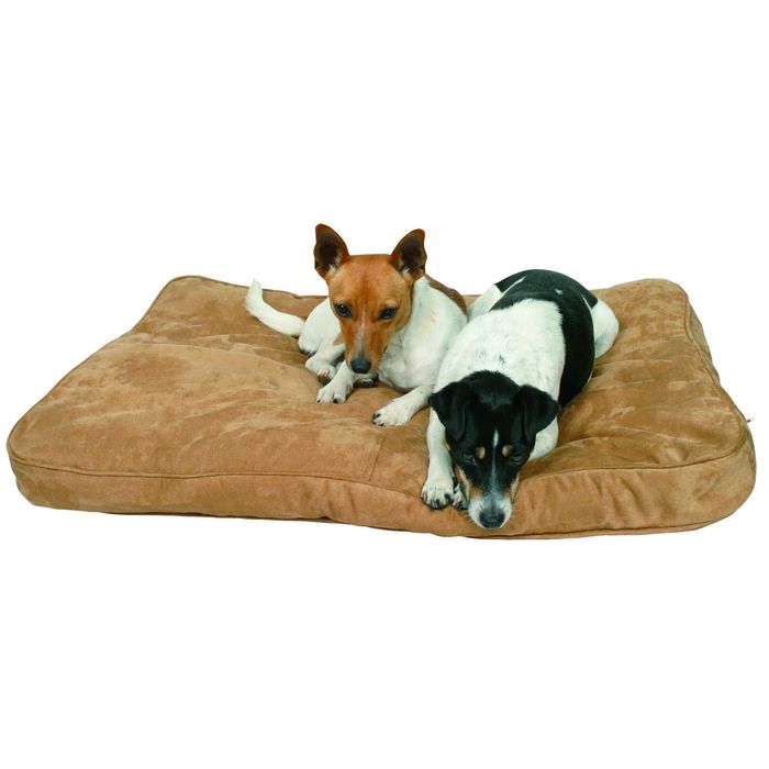 Лежак Monty 120 х 75 х 10 см, иск.замша, коричневый