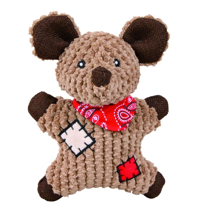 Игрушка Trixie "Мышь с заплатками", 19см., текстиль.