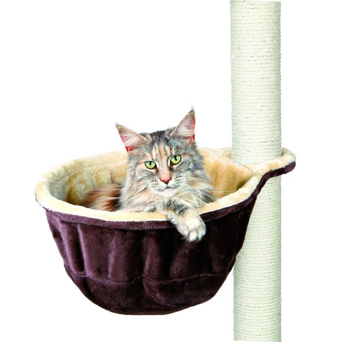 Гамак Trixie для кошки с креплением на когтеточку, ø 38 см, бежевый/коричневый