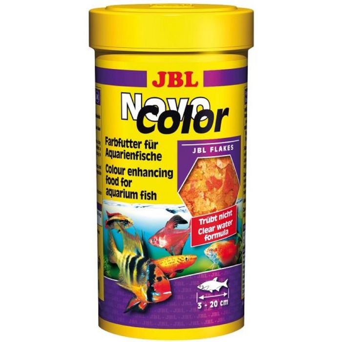 Основной корм в форме хлопьев для особенно яркой окраски рыб,JBL NovoColor, 250 мл. (40 г.) 18290