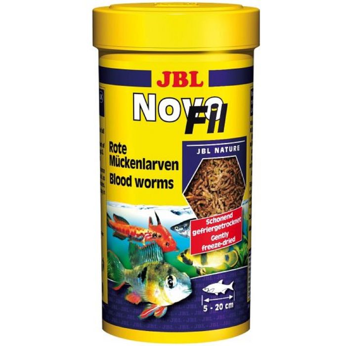 Личинки красного комара, высушенные по технологии вакуумной заморозки,JBL NovoFil, 100 мл. (8 г.)