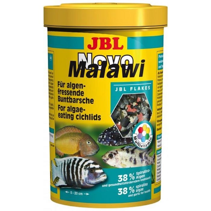 Корм в форме хлопьев для растительноядных цихлид из озер Малави и Таньгаика,JBL NovoMalawi, 250 мл.