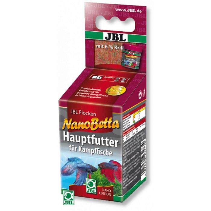 Основной корм в форме хлопьев для бойцовых рыбок (петушков) в нано-аквариумах,JBL NanoBetta, 60 мл
