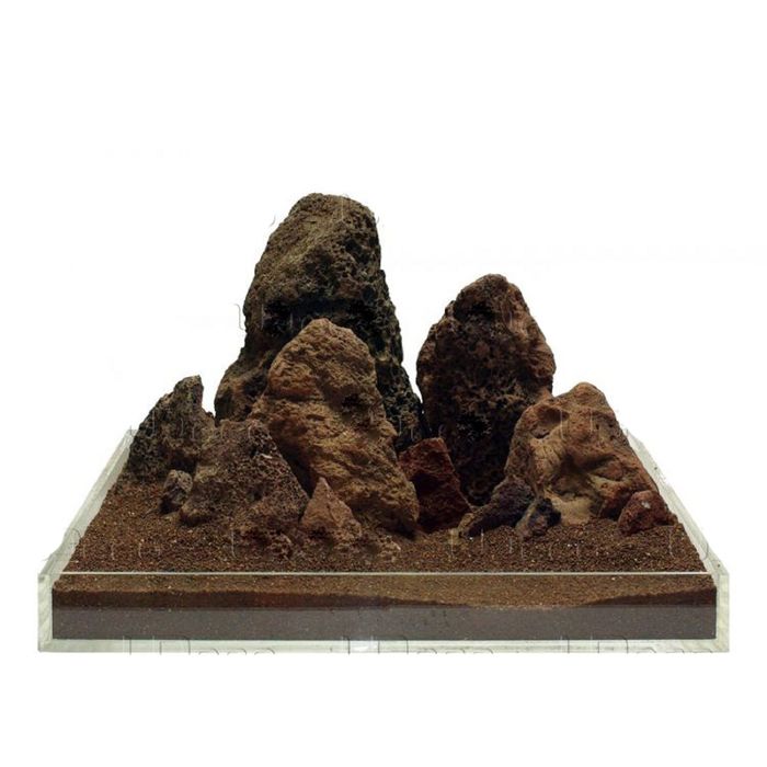 Набор натуральных камней UDeco Brown Lava MIX SET "Лава коричневая" размер 5-25 см, m=5 кг