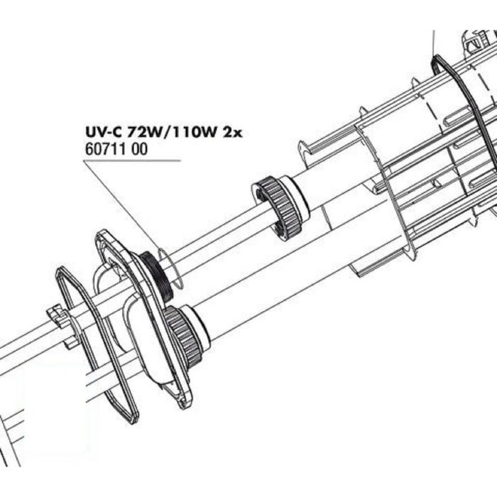 Уплотнительное кольцо для кварцевой колбы УФ-стерилизаторов AquaCristal UV-C 72/110W,JBL UV-C 72/110