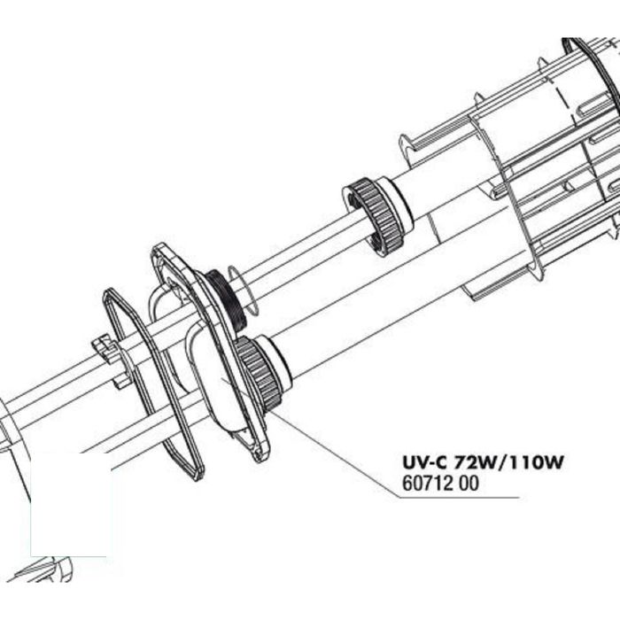 Основание для крепления кварцевых колб к УФ-стерилизаторам AquaCristal UV-C 72/110W,JBL UV-C 72/110W