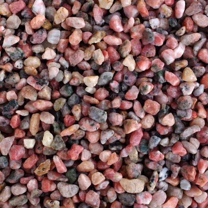 Грунт натуральный  UDeco River Pink "Розовый гравий" для аквариумов, 6-8 мм, 2 л