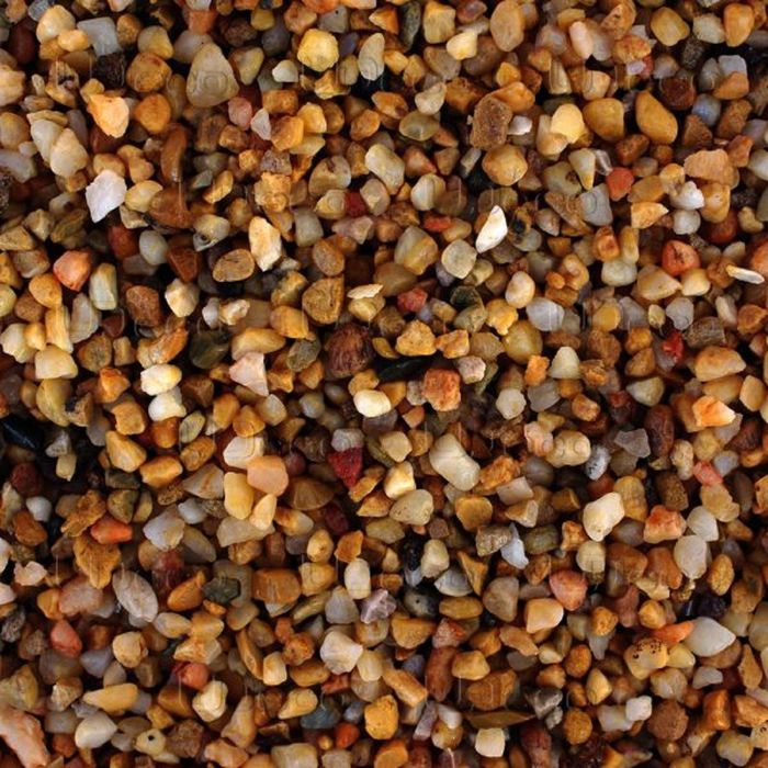 Грунт натуральный UDeco River Yellow "Желтый гравий" для аквариумов, 3-5 мм, 2 л