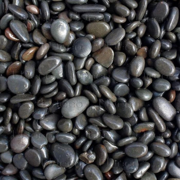 Натуральный грунт для аквариумов "Тёмный гравий", UDeco River Dark, 6-9 мм, 6 л