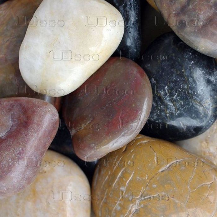 Грунт натуральный UDeco Stream Mix "Разноцветная галька" для аквариумов, 30-50 мм, 2 л