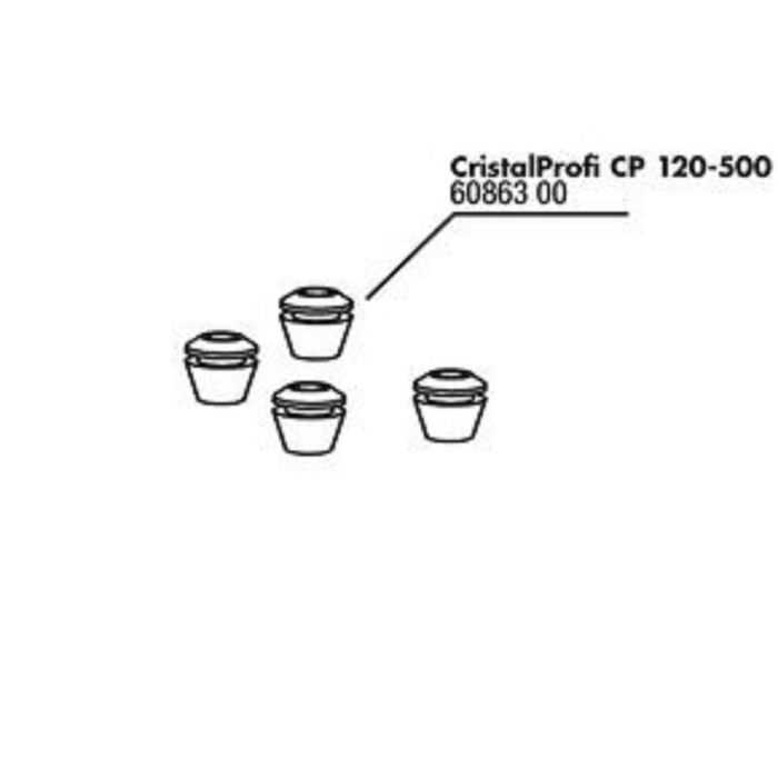 Резиновые "ножки" для фильтров CristalProfi 120/250/500, JBL CP 120/250/500 4 Gummipiffer fur Filter