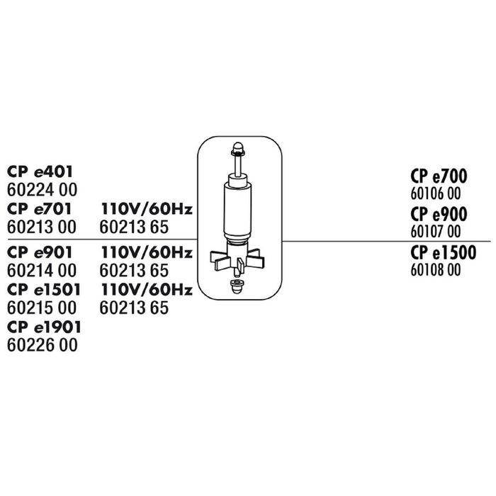 Ротор с осью для внешнего фильтра CristalProfi e401 greenline,JBL CP e401 Impeller+Shaft+Bearing gr