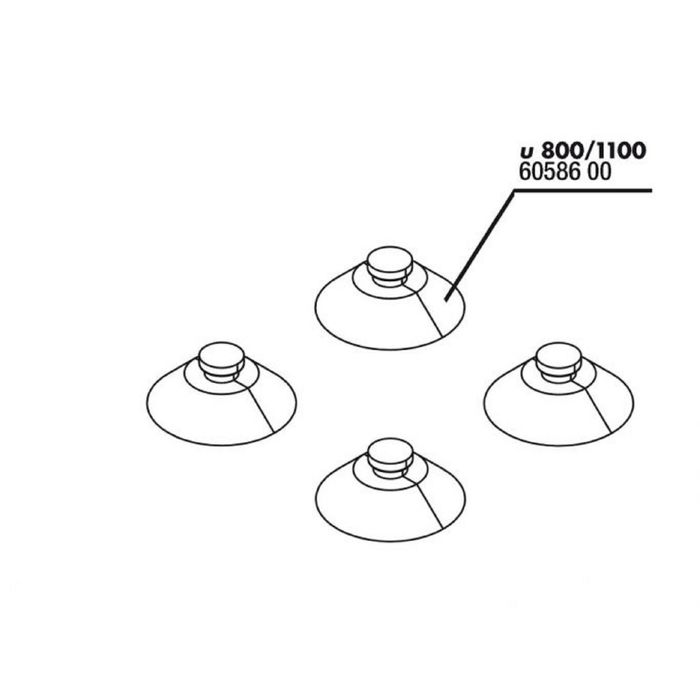 Присоска JBL Suction cup 4x 30 mm для помпы ProFlow u2000, 30 мм, 4 шт