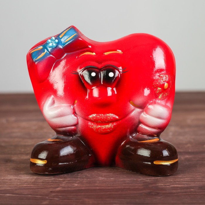 Копилка "Сердце" малое, глянец