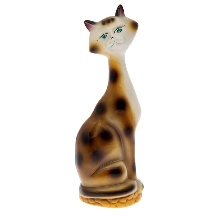 Копилка "Кот на камнях " глянец, светлый леопард