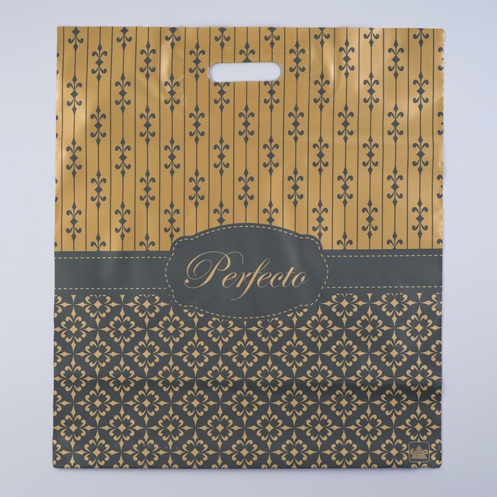 Пакет "Перфекто Элегант", полиэтиленовый с вырубной ручкой, 48х42 см, 90 мкм