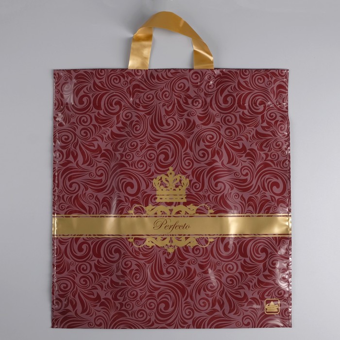 Пакет "Перфекто Голд", полиэтиленовый с петлевой ручкой, 40х37 см, 95 мкм