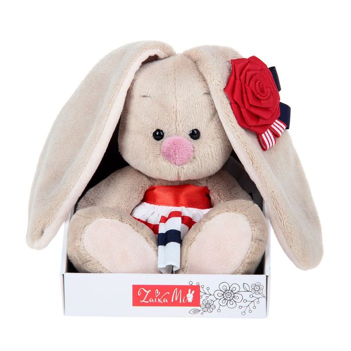 Мягкая игрушка «Зайка Ми» в морском костюме, 15 см