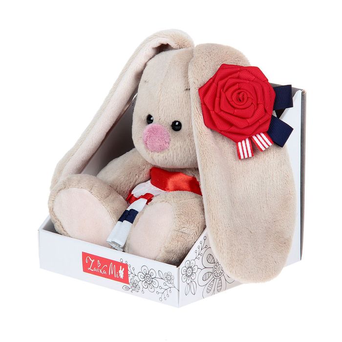Мягкая игрушка «Зайка Ми» в морском костюме, 15 см