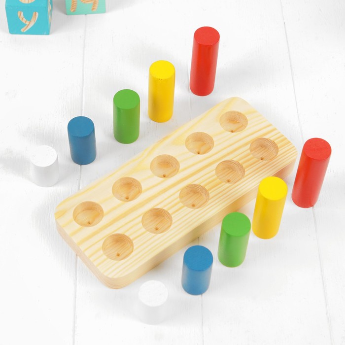 Головоломка "Логические цилиндры", 2 ряда