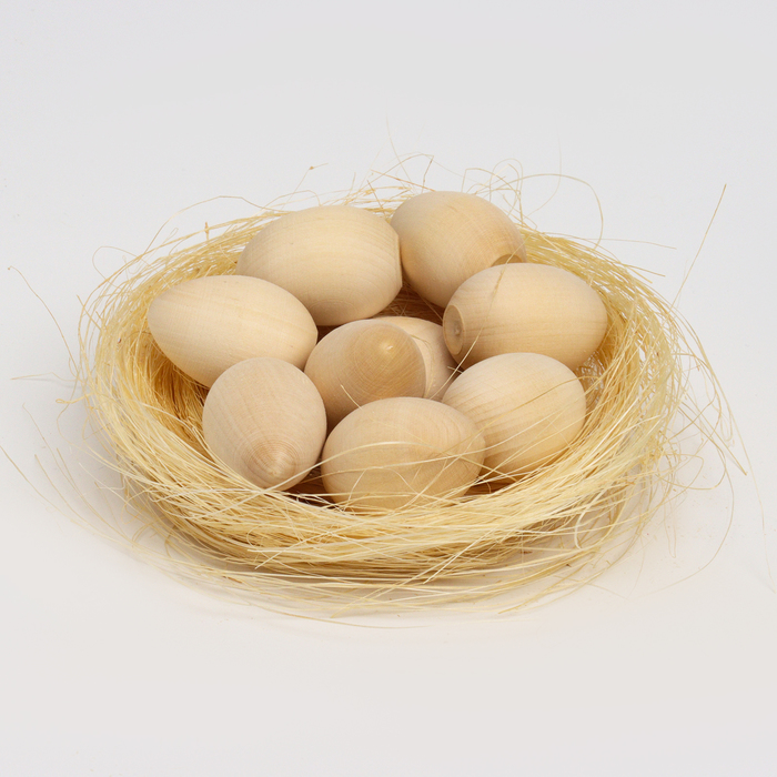 Роспись по дереву "Гнездо с яйцами", 10 шт. Д-670