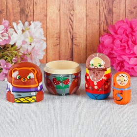 

Матрешка-сказка «Маша и медведь», 4 в 1, МИКС