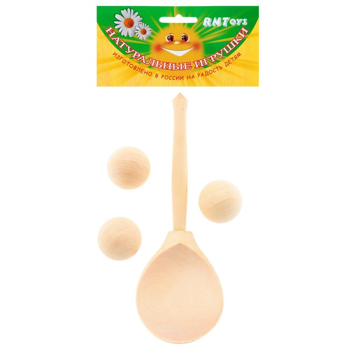 Роспись по дереву "Большая ложка и яйца"