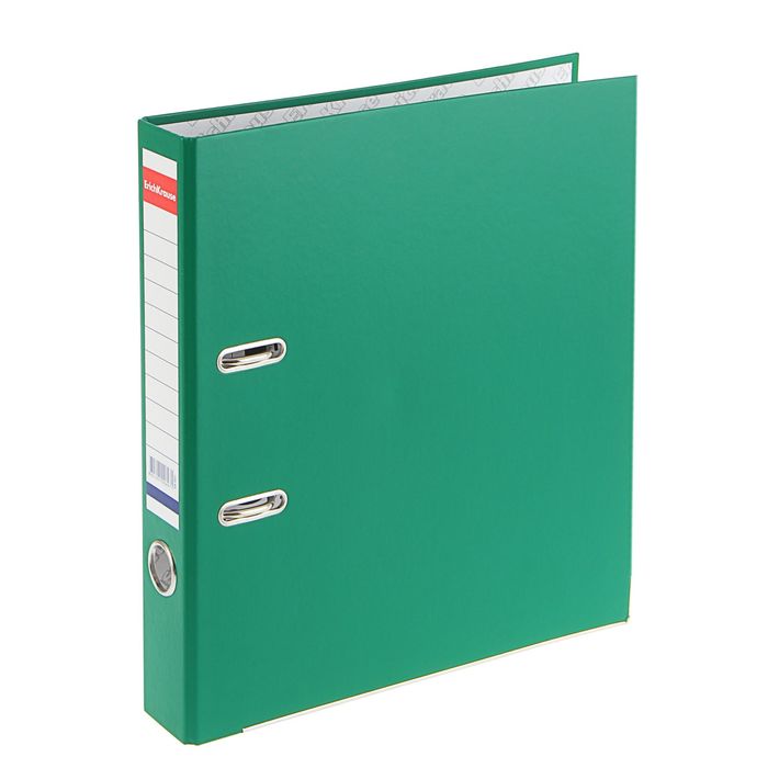 Папка-регистратор А4, 50мм "Стандарт", разборный, зеленый, этикетка на корешке, металлический кант, картон 2мм, вместимость 350 листов