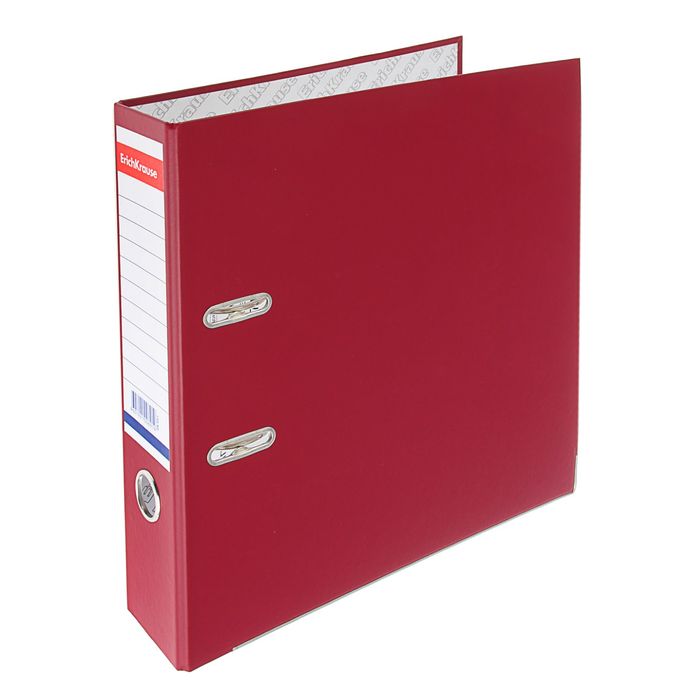 Папка-регистратор А4, 70мм "Стандарт", разборный, бордовый, этикетка на корешке, металлический кант, картон 2мм, вместимость 450 листов