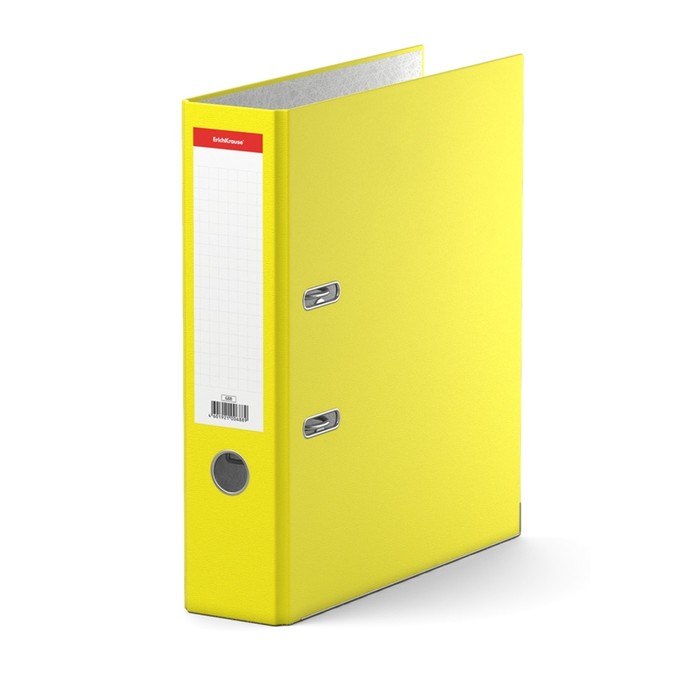 Папка-регистратор А4, 70мм "Стандарт", разборный, желтый, этикетка на корешке, металлический кант, картон 2мм, вместимость 450 листов