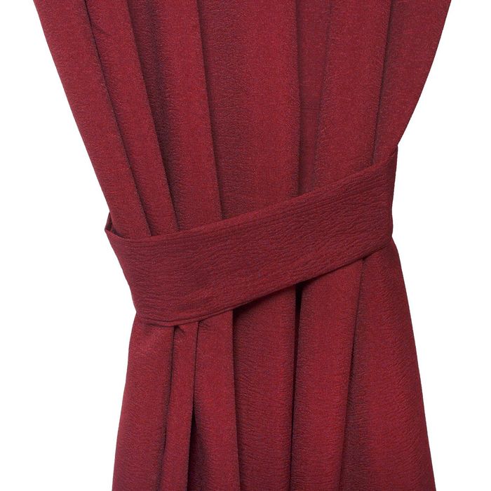 Штора портьерная "Этель" ширина 200 см, высота 250 см, цвет бордовый, матовая