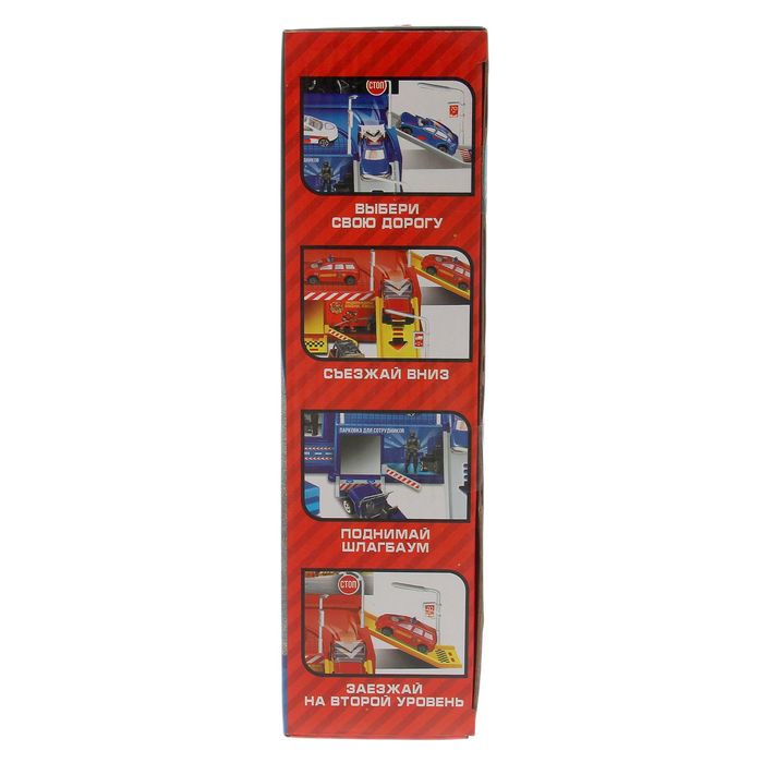 Парковка "Полицейский спецназ", 3 машинки, дорожные знаки