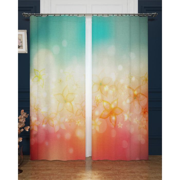 Комплект штор "Воздушные переливы", 145 х 260 см, 2 шт, габардин, п/э