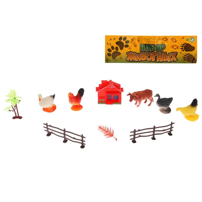 Набор животных "Обитатели фермы", 5 фигурок с аксессуарами