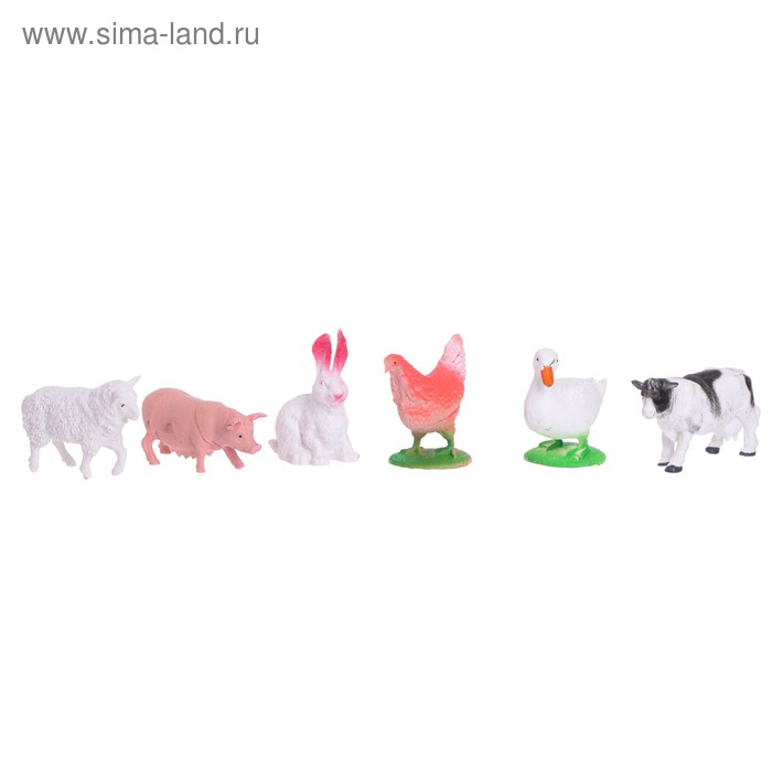Набор животных «Моя ферма», 6 фигурок моя маленькая ферма набор книга пазл фигурки животных