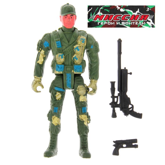 Фигурка солдатика "Пограничник", с аксессуарами, МИКС