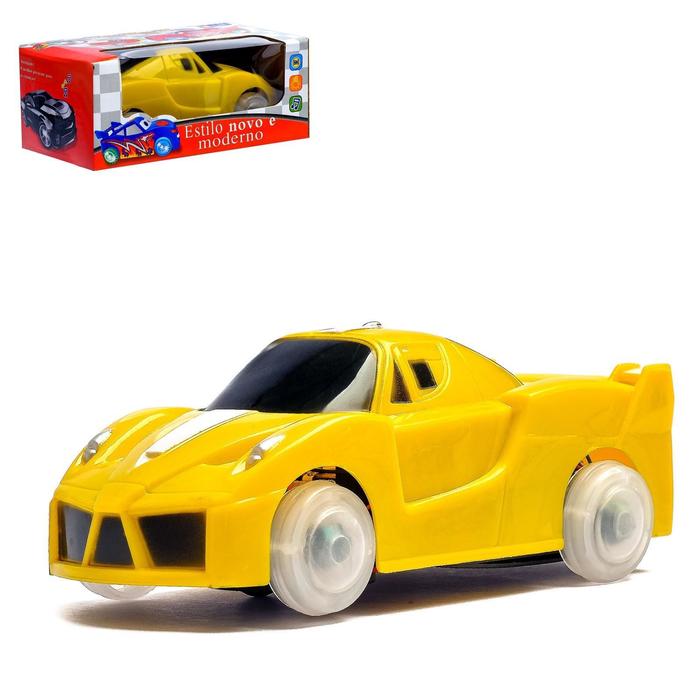 Машина "Гонка", световые и звуковые эффекты, работает от батареек, цвета МИКС