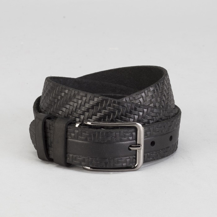 Ремень мужской, винт, пряжка под металл, ширина - 3,5см, цвет чёрный