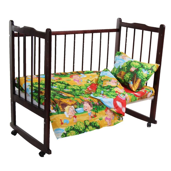 Детское постельное бельё "Радуга микс", 112х147 см, 110х150 см, 40х60 см - 1шт., бязь 120 г/м