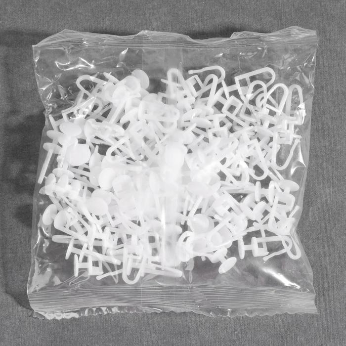 Крючок-гвоздик для штор с замком, цвет белый