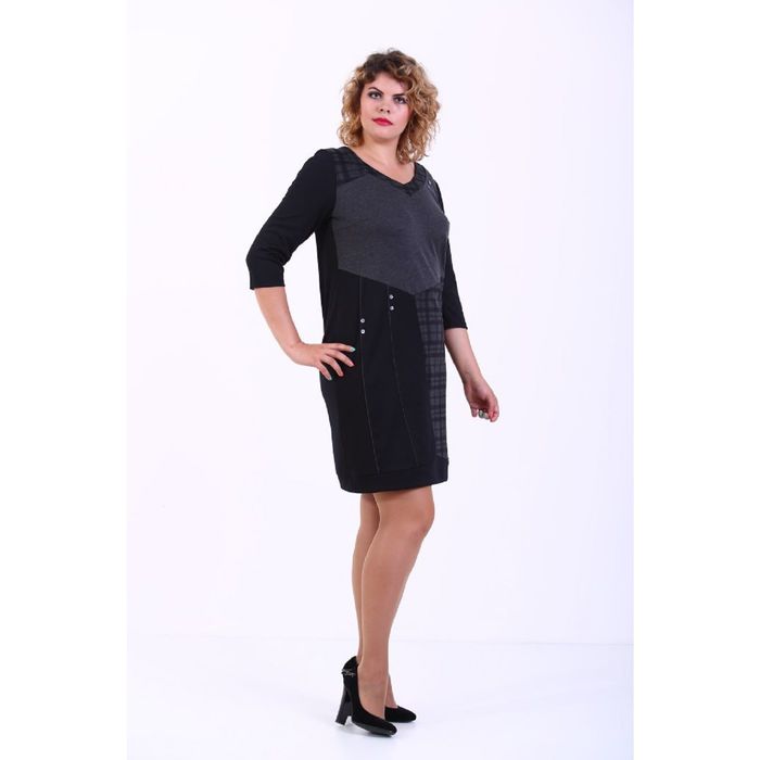 Платье женское, размер 52, цвет чёрный 543Д664
