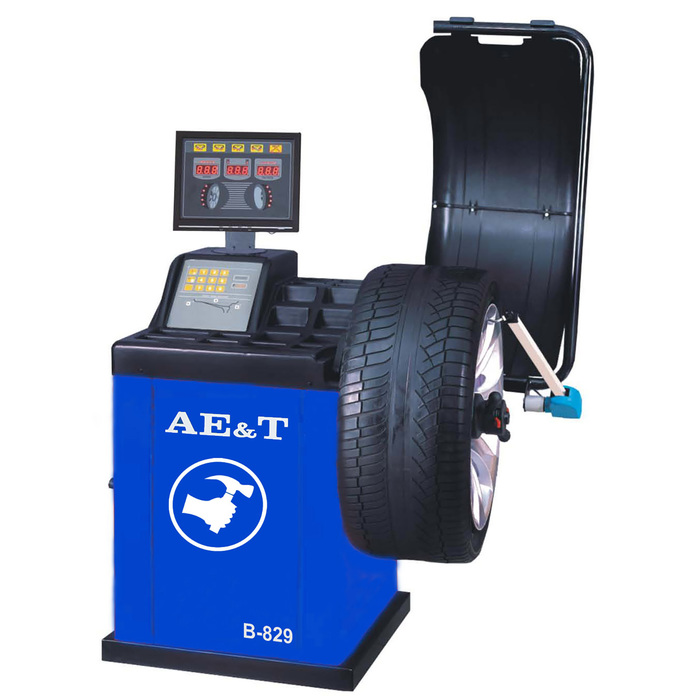 Cтенд балансировочный AE&T B-829, электронная линейка, d=10-24", ширина 1.5-20", до 65 кг