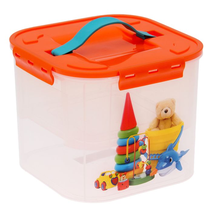 Контейнер для хранения с вкладышем 7 л "ДЕКО", рисунок игрушки
