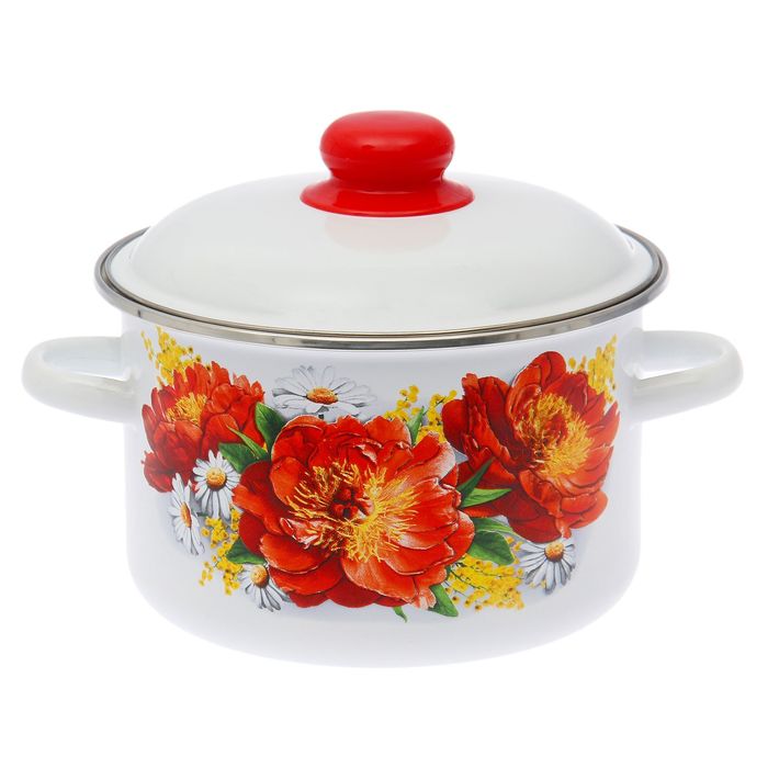 Кастрюля 3 л "Пионы"