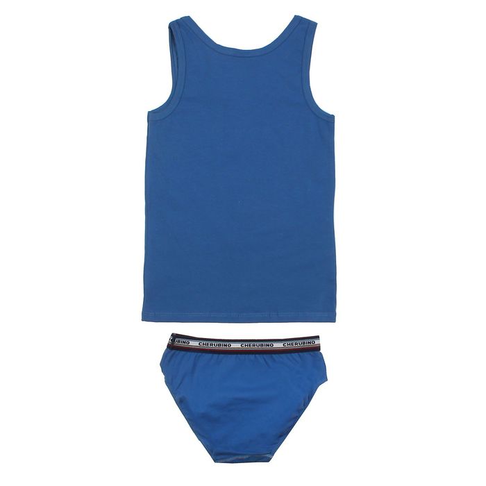 Комплект для мальчика (майка, трусы), рост 140 см (72), цвет индиго