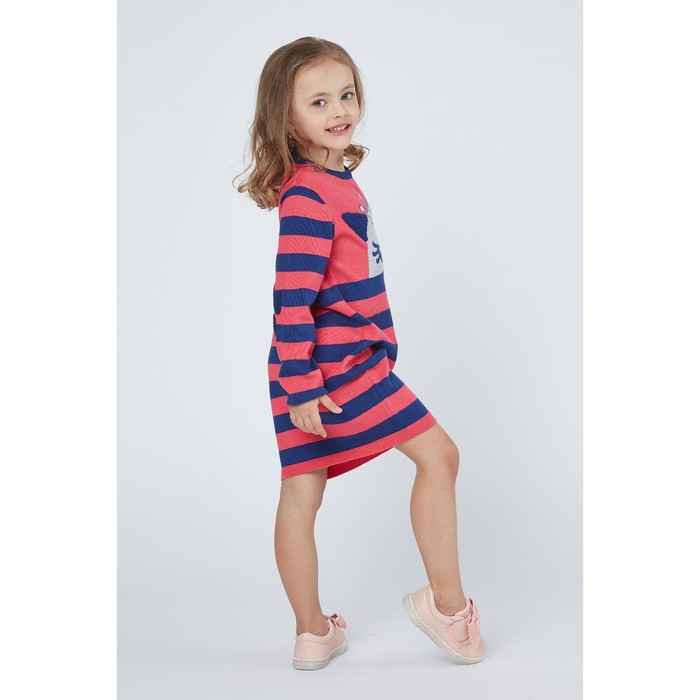 Платье для девочки, рост 98 см (56), цвет малиновый/синий