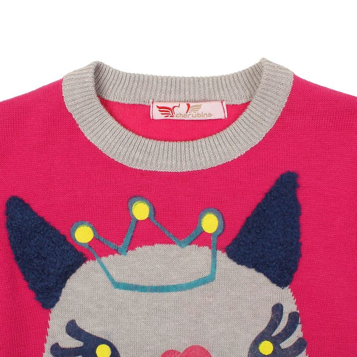 Платье для девочки, рост 104 см (56), цвет розовый/серый меланж